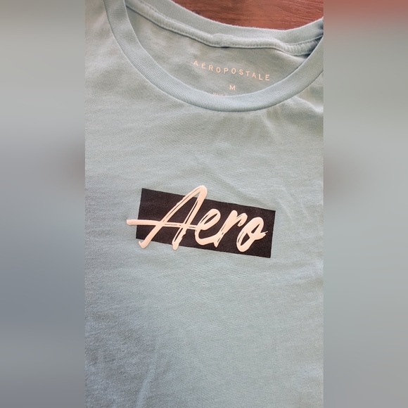 Aeropostale Men's Teal Size Medium T-Shirt - Picture 3 of 5